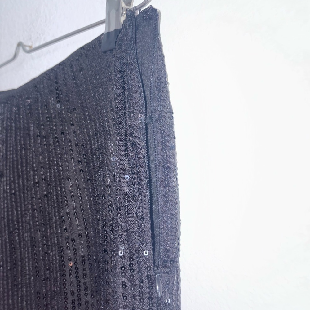 Black Sequin Flare Pants - Picture 8 of 10